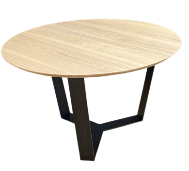 Table fixe LOFT METAL RONDE- bois de chêne massif